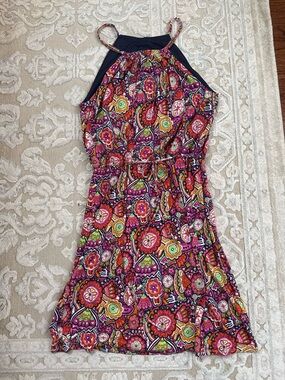 Laundry By Shelli Segal Pink Multi-Color Floral Halter Dress
